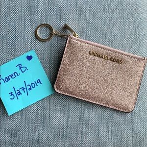 ❗️SOLD❗️Michael Kors Zip Card/ID Holder w/key ring